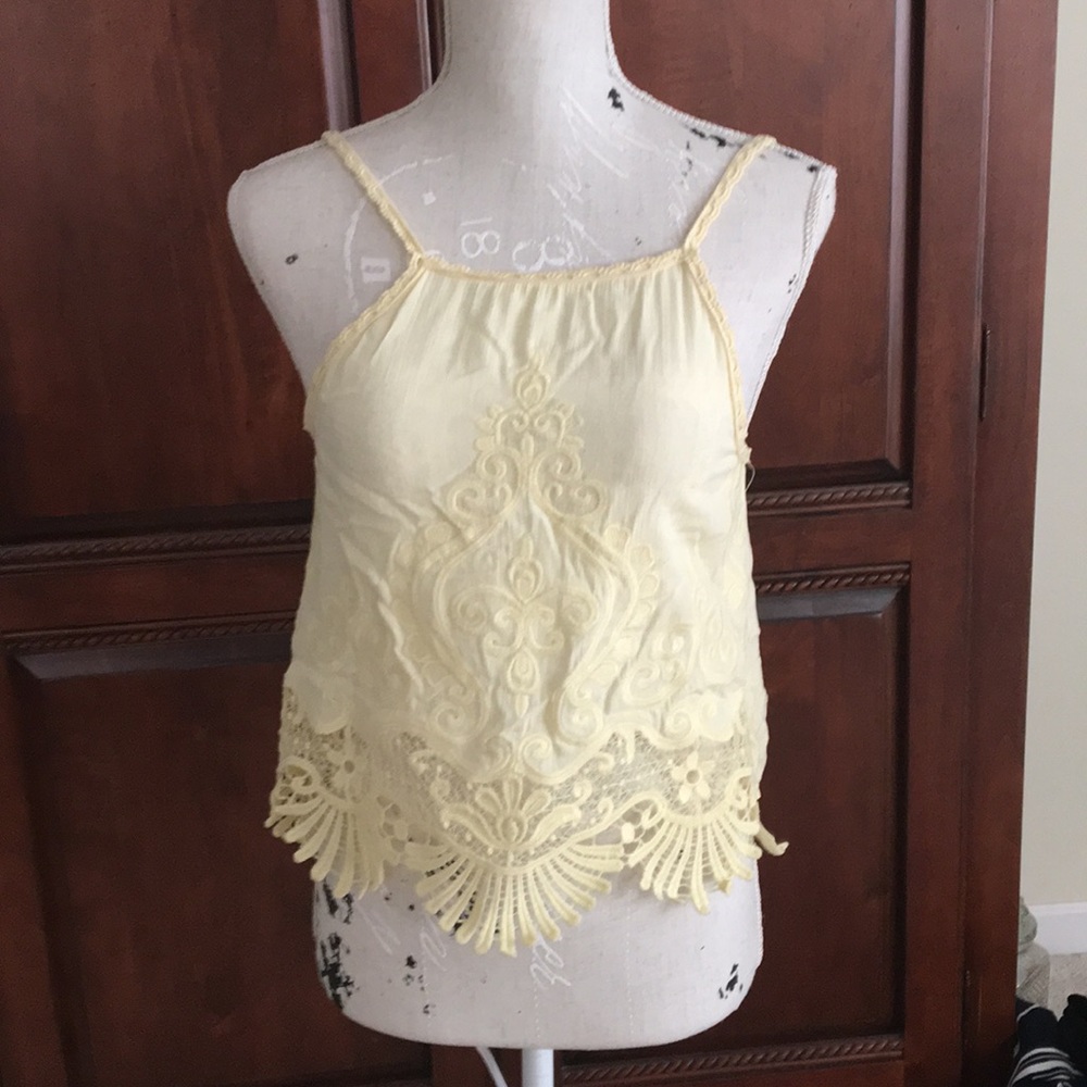NWT Solemio Pale Yellow Tank Sm